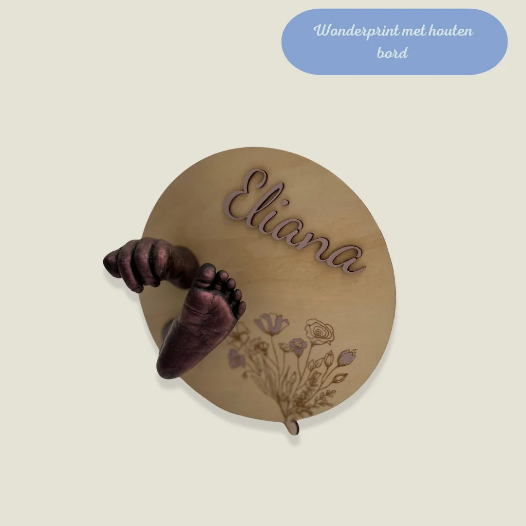 A gift of wonderland | Wonderprint met houten bord